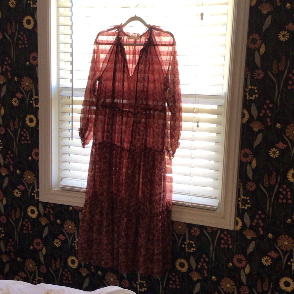 By Together Brown Floral Dress flowy can fit S M L